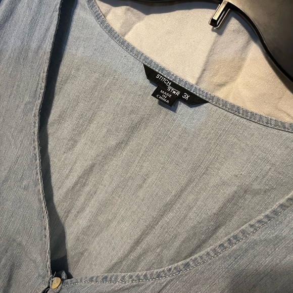 Stitch Star/3x/Denim Looking Romper - Picture 2 of 6